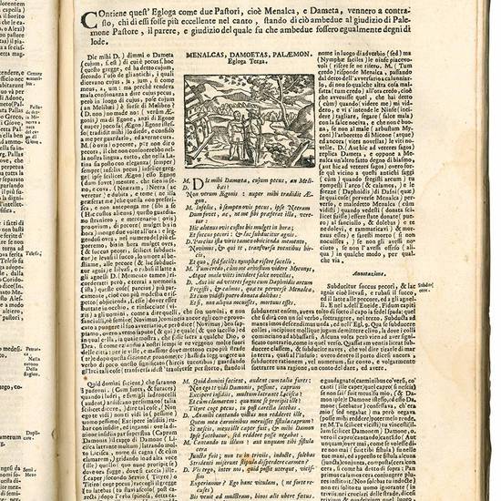 L?opere di Virgilio mantovano cioè, la Bucolica, la Georgica, e l?Eneide, commentate in lingua volgare toscana da Giovanni Fabrini da Fighine, Carlo Malatesta da Rimino, e Filippo Venuti da Cortona, con ordine, che l?esposizione volgare dichiara la latin