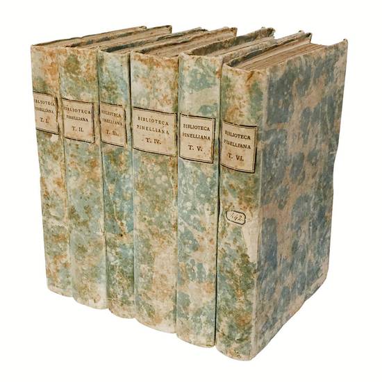 Bibliotheca Maphaei Pinellii Veneti magno jam studio collecta, a Jacopo Morellio... descripta et annotationibus illustrata. Tomus primus [-sextus]