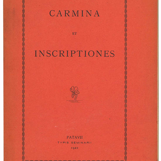 Carmina et inscriptiones.