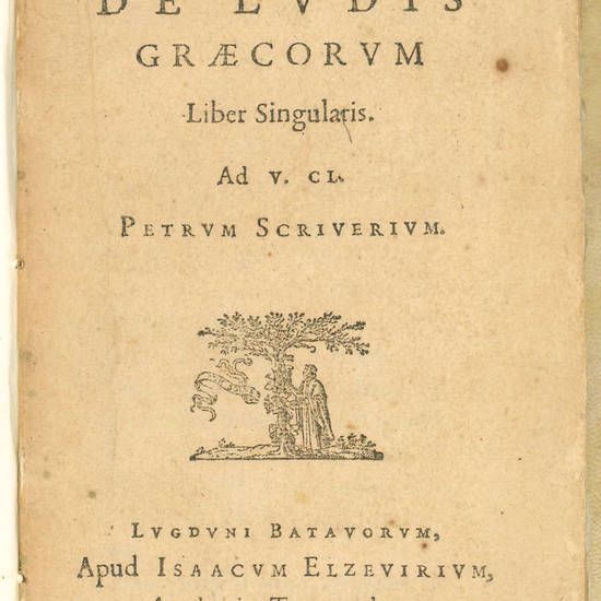 De ludis graecorum liber singularis. Ad V. CL. Petrum Scriverium