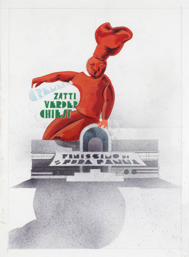 Progetto di uno Stand per la ditta “Burro Zatti - Verder - Chiesi” alla Fiera Millenaria di Viadana, ca. 1935