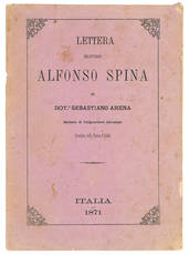 Lettera dell'avvocato Alfonso Spina al dottor Sebastiano Arena sindaco di Valguarnera Caropepe - Cavaliere della Corona d'Italia.