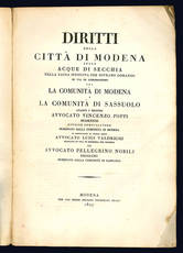 Diritti della città di Modena sulle acque di Secchia.