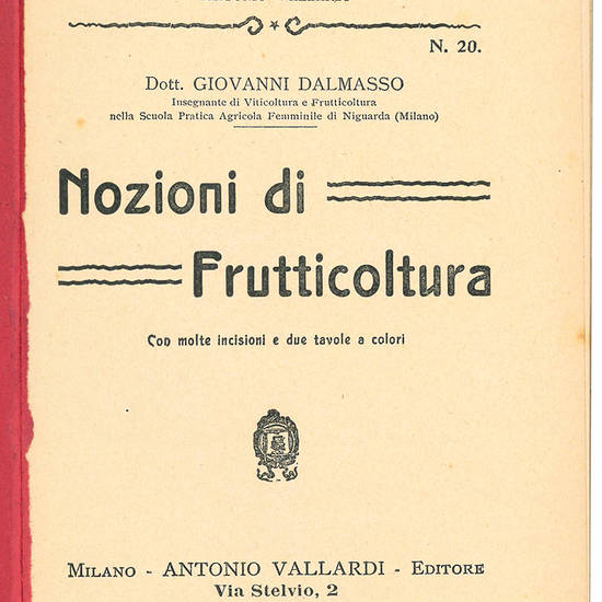 Nozioni di frutticoltura.