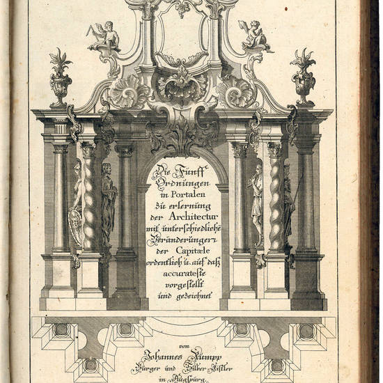 STEINGRUBER, Johann David (1702-1787). Architecture Civile Erster Theil Bestehent in unterschiedl. Zeichnungen mit geho?rigen Grundt u. Aufrissen u. darzu erforderten Profilen