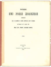 Notizie sui pozzi modenesi comunicate alla R. Accademia di Scienze, Lettere ed Arti in Modena nell’adunanza del 1 gennaio 1861 dal Cav. Prof. Cesare Costa