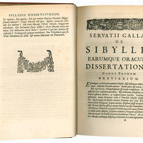 Servatii Gallaei Dissertationes de sibyllis, earumque oraculis. cum figuris aeneis