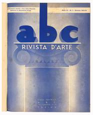 Lotto di dodici numeri de "abc Rivista d'arte". Anno VI - N. 1-12 (annata completa 1937).