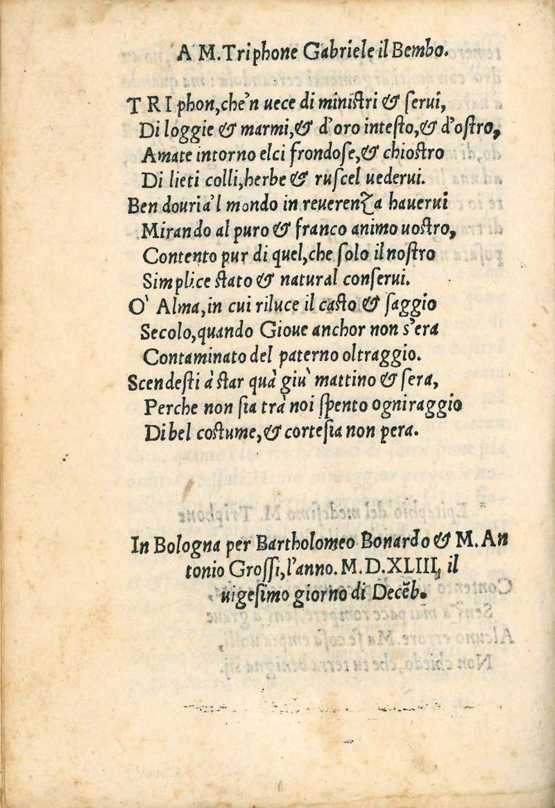 Vita di M. Triphone Gabriele: nella quale si mostrano apieno le lodi della vita soletaria et contemplativa