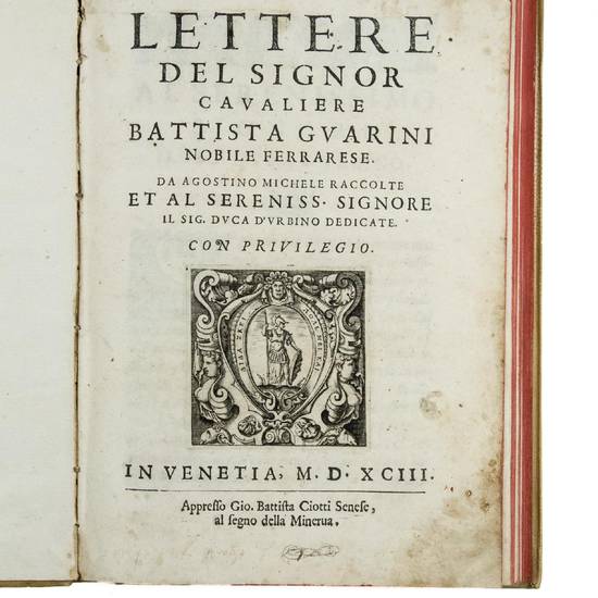 Lettere [...] Da Agostino Michele raccolte et al Sereniss. Signore il Sig. Duca d?Urbino dedicate