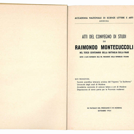 Atti del convegno di studi su Raimondo Montecuccoli.