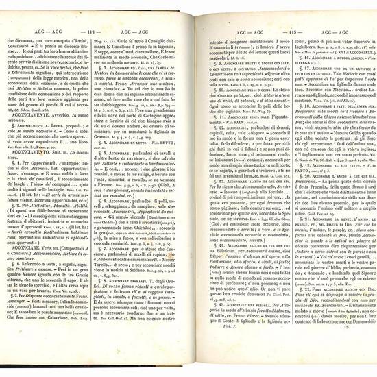 Vocabolario della lingua italiana compilato da Giovanni Gherardini in aggiunta dei dizionari Tramater, Alberti, Manuzzi, Bazzarini, ecc. ecc. Volume primo A-B (-Volume sesto T-Z).