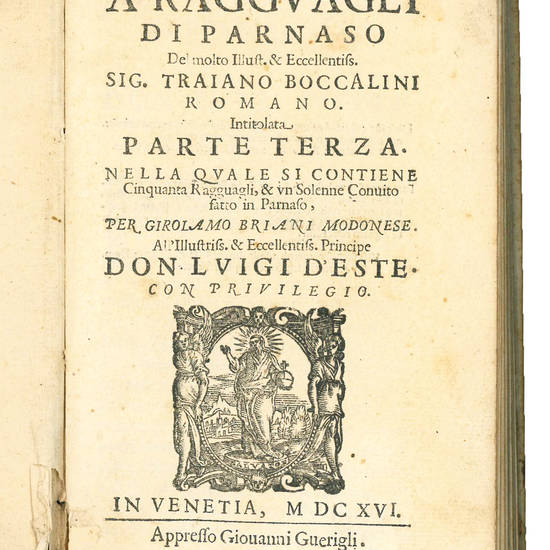 De’ ragguagli di Parnaso [...] centuria prima [-seconda]. In questa seconda impressione da molti errori diligentemente espurgata