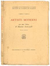 Artisti moderni. Con una lettera di Massimo Bontempelli.