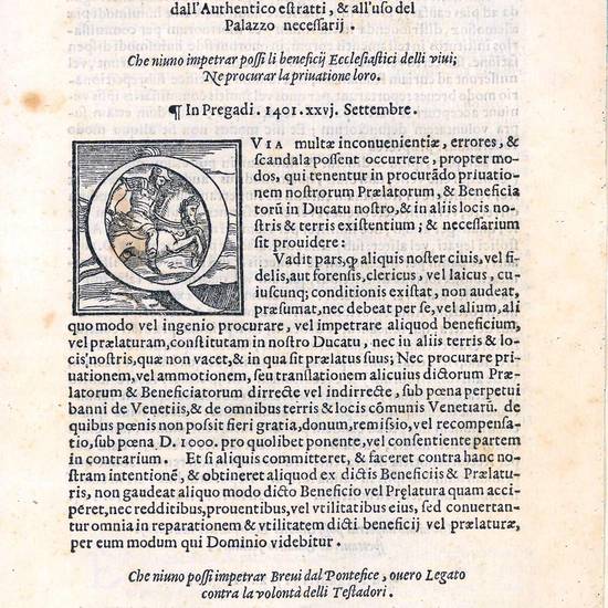 Nove leggi, et ordeni di diversi Consiglii di Venetia, dall'Authentico estratti, & all'uso del Palazzo necessarij [...]