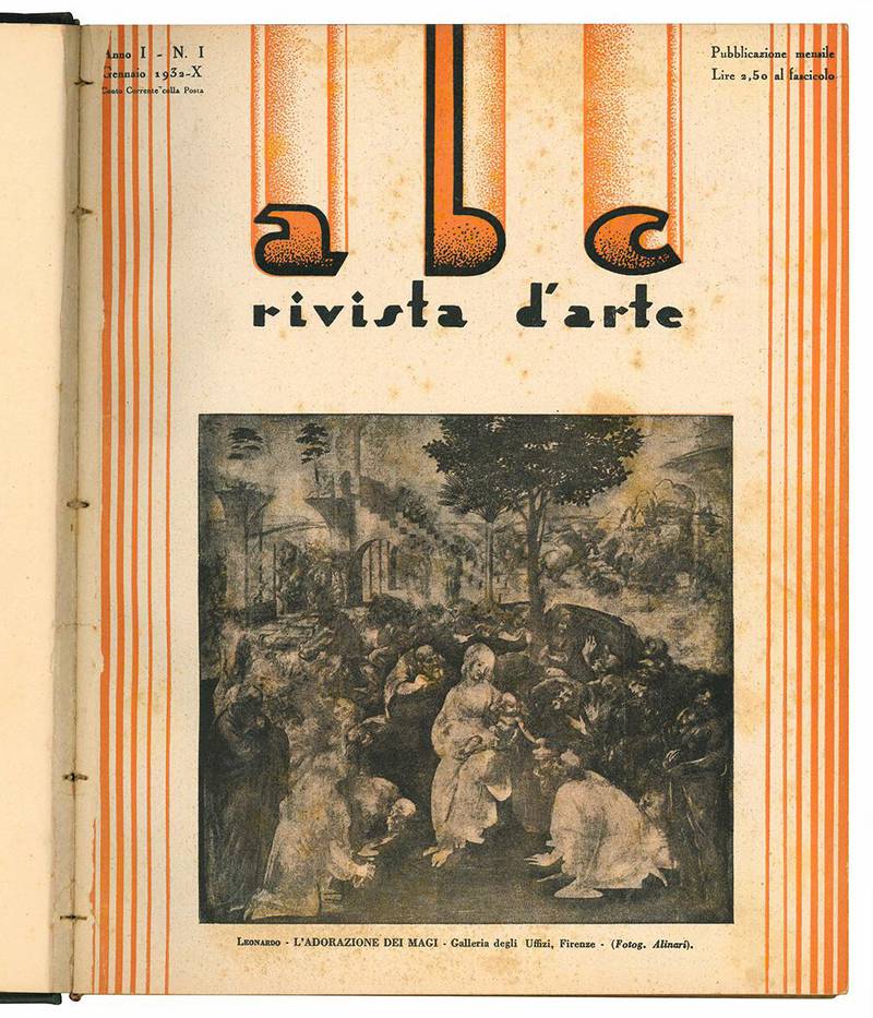 [Copia]Lotto di dodici numeri de "abc Rivista d'arte". Anno I - N. 1-12 (annata completa 1932).