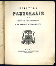 Epistola pastoralis ad clerum et populum universum Reatinae Dioeceseos.