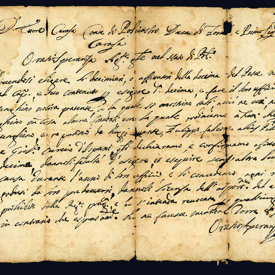 Lettera autografa. 8 settembre 1689.