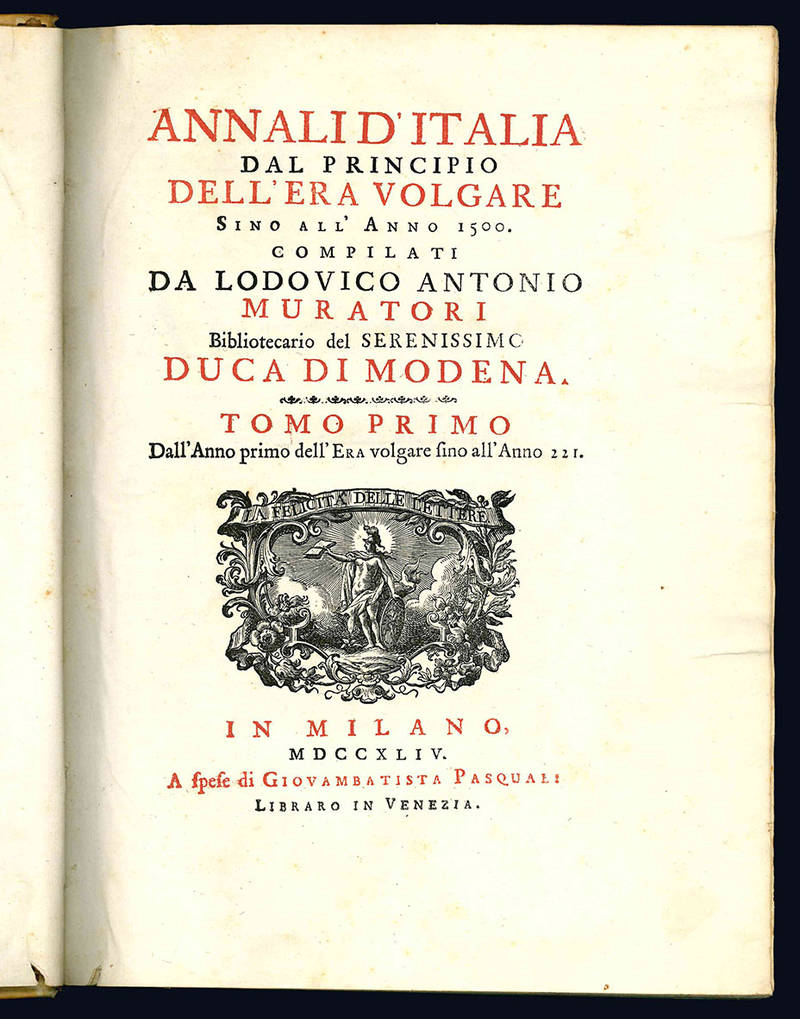 Annali d'Italia dal principio dell'era volgare sino all'anno 1500.