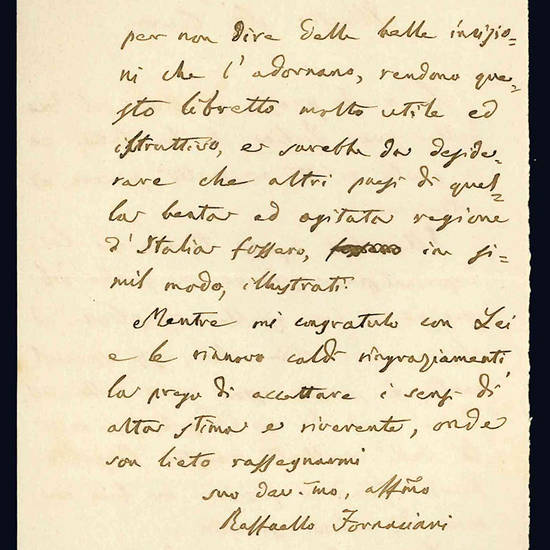 Lettera autografa. Firenze: 24 aprile 1910.