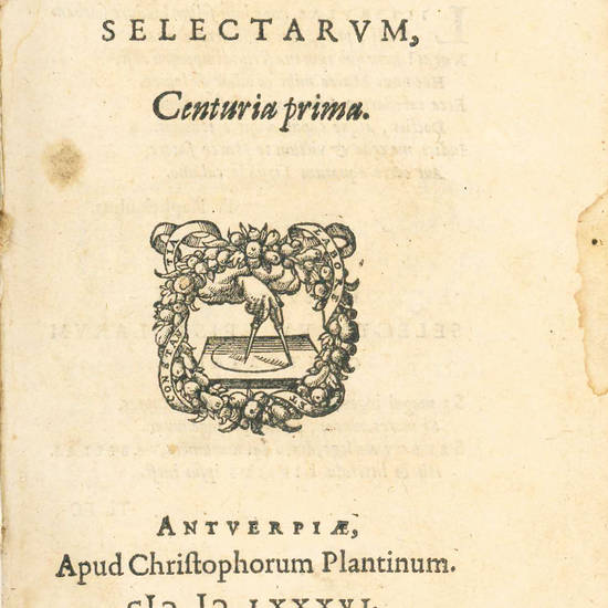 Epistolarum selectarum, Centuria prima