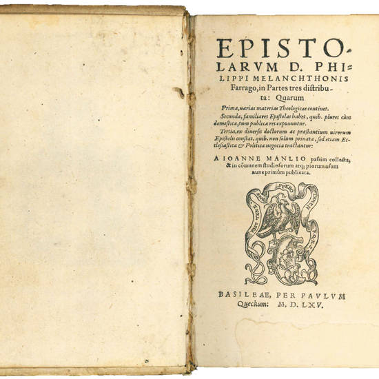 Epistolarum [...] Farrago, in Partes tres distributa: Quarum Prima, varias materias Theologicas continet. Secunda, familiares Epistolas habet, quib. plures cùm domesticae, tum publicae res exponuntur. Tertia, ex diversis doctorum ac praestantium viroum E