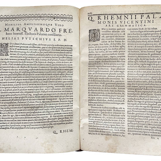 Grammaticae Latinae Auctores Antiqui: Charisius. Diomedes. Priscianus. Probus. Magno. P. Diaconus. Phocas. Asper. Donatus. Servius. Sergius. Cledonius. Victorinus. Augustinus. Consentius. Alcuinus. Eutyches. Fronto. Vel. Longus. Caper. Scaurus. Agroetius.