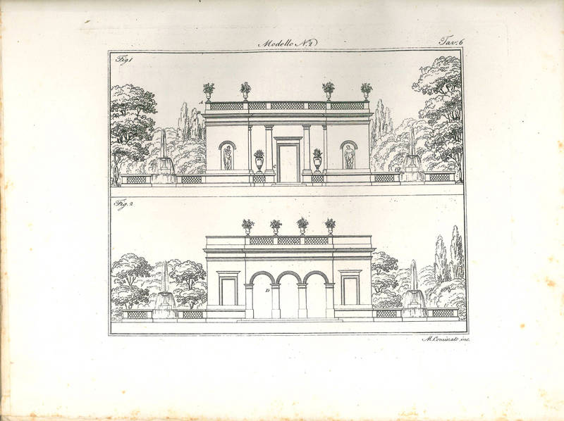 Il proprietario architetto: contenente modelli di abitazioni di città e di campagna, di poderi, conservatoj per agrumi, porte, pozzi, fontane non che un trattato di architettura e di costruzione che comprende un sunto delle nuove scoperte in fatto di cos