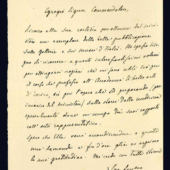 Lettera autografa. Roma: 16 ottobre 1900.