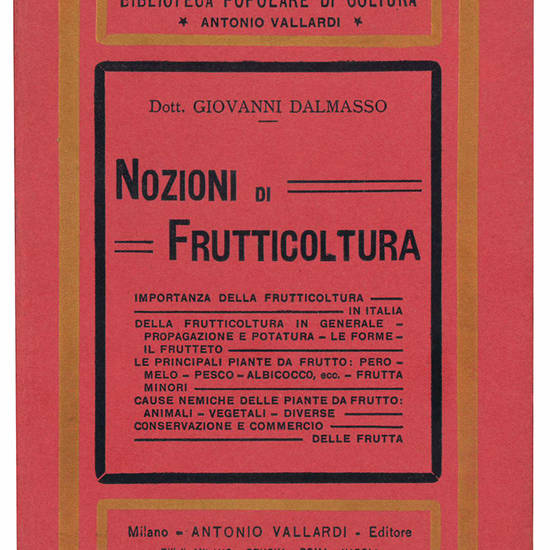 Nozioni di frutticoltura.