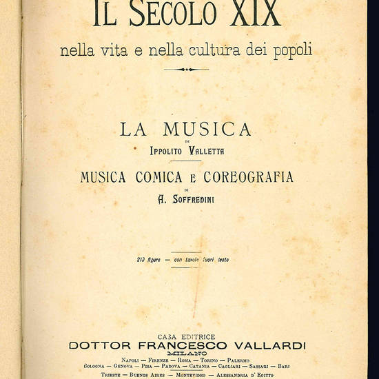 La Musica di I. Valletta. Musica comica e coreografica di A. Soffredini.