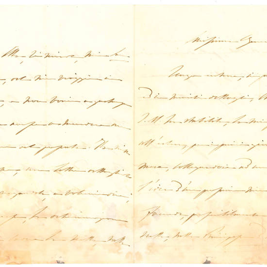 Lettera autografa indirizzata al generale Efisio Cugia (1818-1872), allora Ministro della Guerra. [Milano?], 3 dicembre 1866