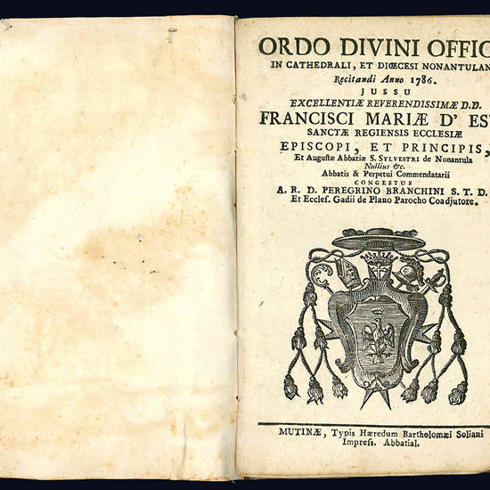 Ordo Divini Officii in Cathedrali, et Dioecesi nonantulana recitandi anno 1786.
