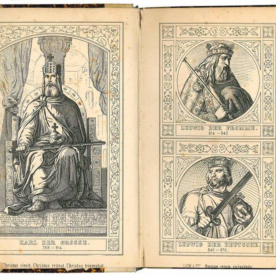Raccolta di cinquanta tavole incise in rame raffiguranti gli imperatori tedeschi da Carlo Magno a Franz II.
