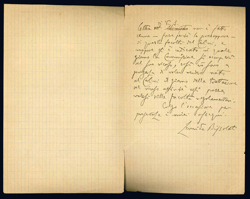 Lettera autografa. Roma: [29 novembre 1903].