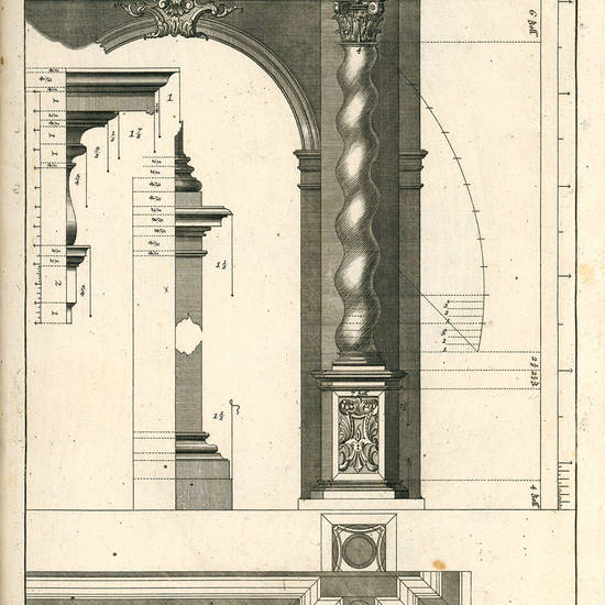 STEINGRUBER, Johann David (1702-1787). Architecture Civile Erster Theil Bestehent in unterschiedl. Zeichnungen mit geho?rigen Grundt u. Aufrissen u. darzu erforderten Profilen