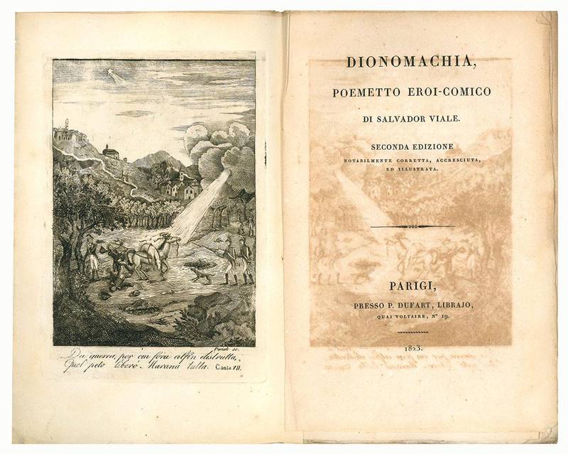 Dionomachia, poemetto eroi-comico di Salvador Viale. Seconda edizione notabilmente corretta, accresciuta, ed illustrata.