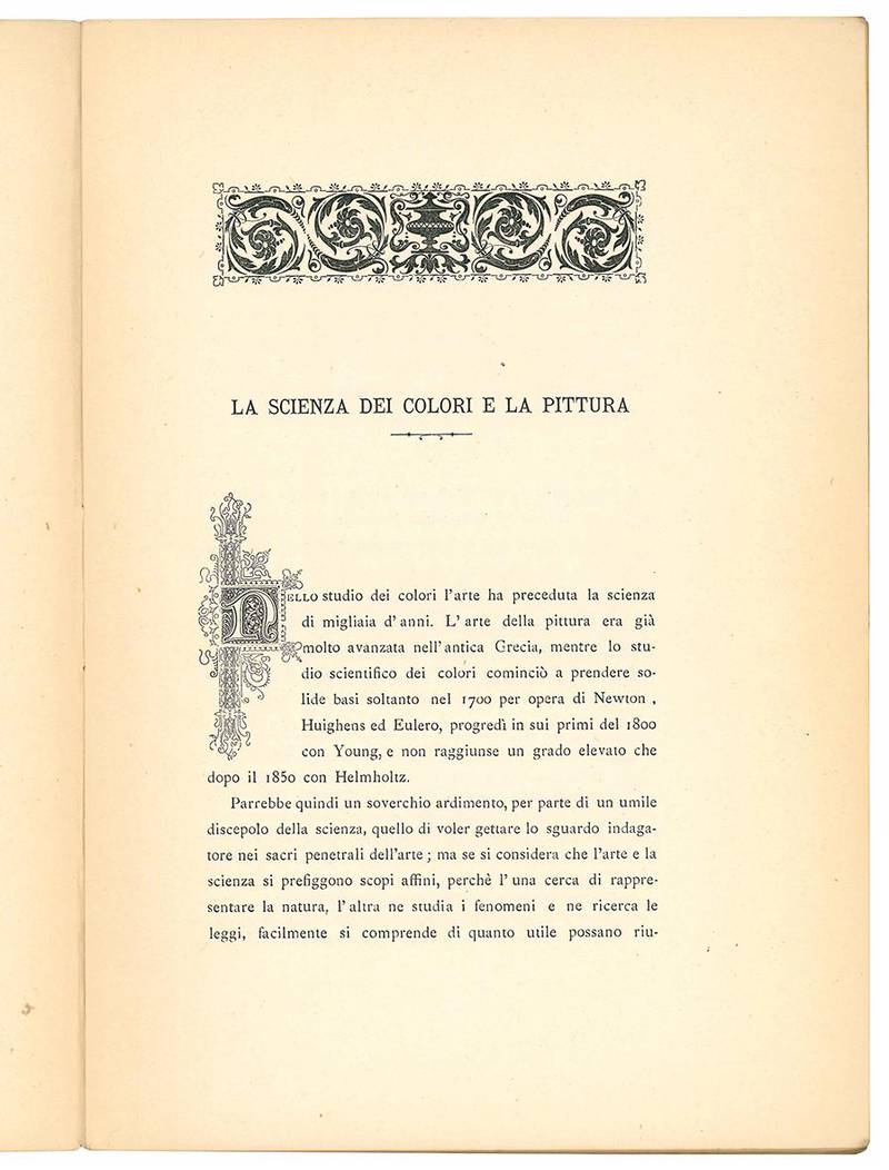 La scienza dei colori e la pittura. Discorso inaugurale per la riapertura degli studi nella R. Università di Siena, letto dal Prof. L. Guaita il giorno 4 dicembre 1892.