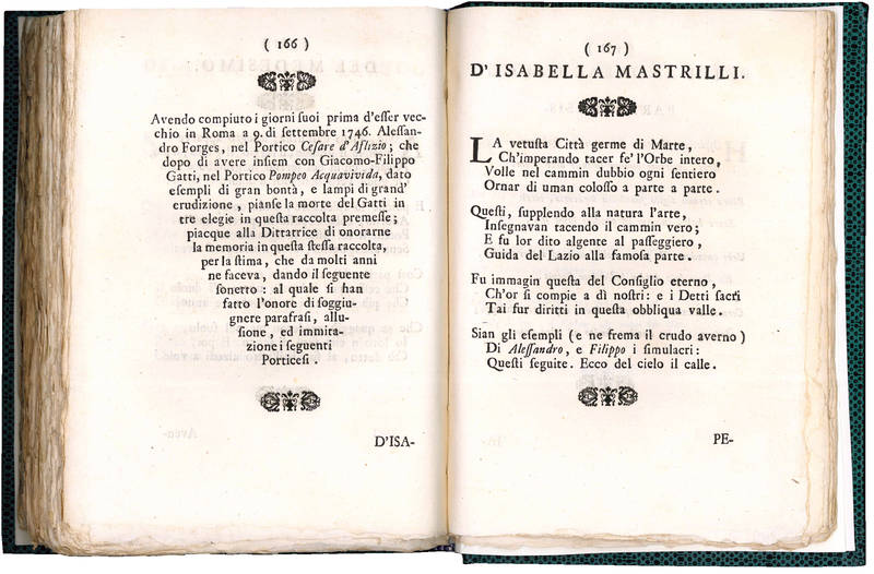 Ultimi uficj del Portico della Stadera al P. Giacomo Filippo Gatti tra i Porticesi Pompeo Acquavivida