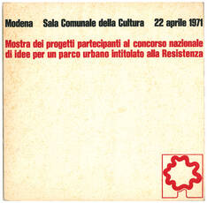 Sala Comunale della Cultura 22 aprile 1971. Mostra dei progetti partecipanti al concorso nazionale di idee per un parco urbano intitolato alla Resistenza.