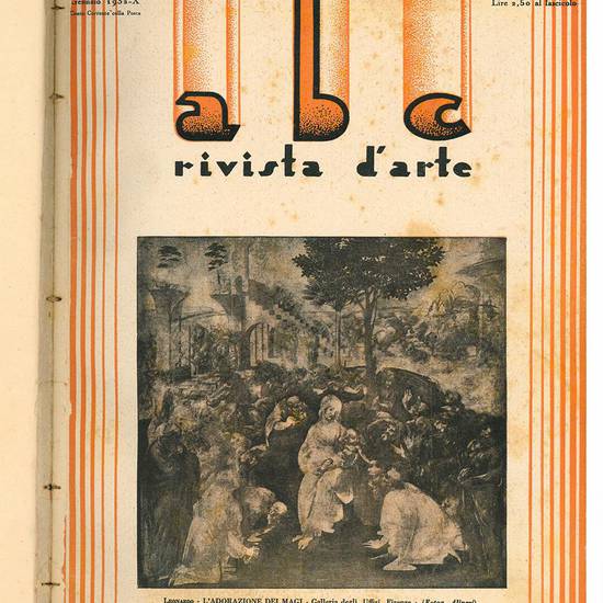 [Copia]Lotto di dodici numeri de "abc Rivista d'arte". Anno I - N. 1-12 (annata completa 1932).