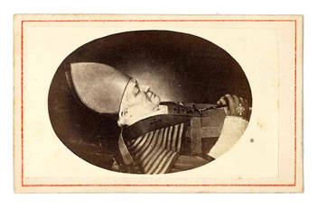 Fotografia ufficiale di Pio IX sul letto di Morte.