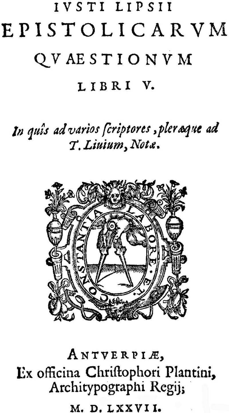 Epistolicarum quaestionum libri V. In quîs ad varios scriptores, plaeraque ad T. Livium, Notae