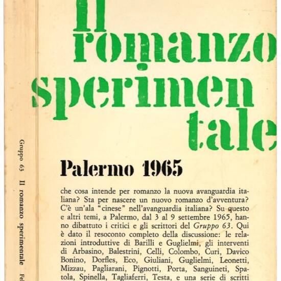 Il romanzo sperimentale. Palermo 1965.