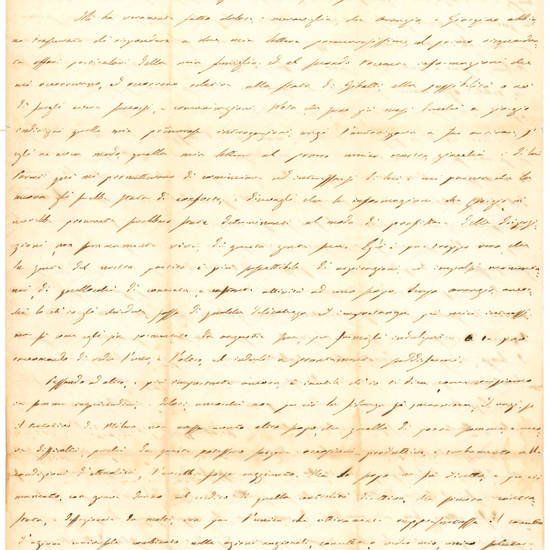 Lettera autografa firmata indirizzata ad un non meglio specificato “Emilio amico cariss.”. Nizza Marittima, 9 marzo 1853