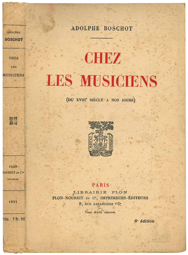Chez les musiciens (du XVIII siècle a nos jours). 6° édition.