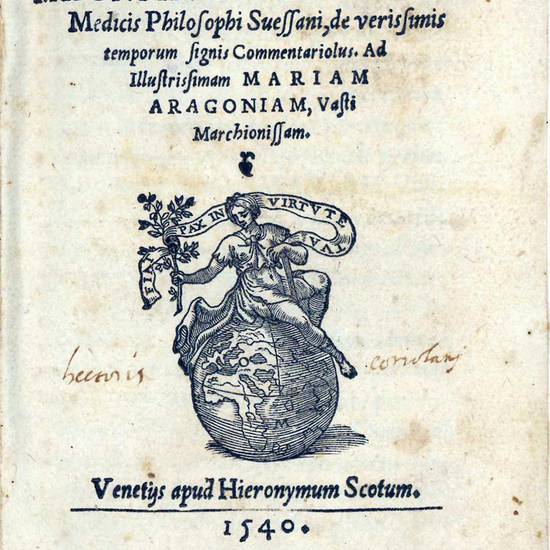 De verissimis temporum signis Commentariolus. Ad Ill.ssimam Mariam Aragoniam, Vasti Marchionissam