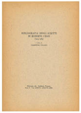 Bibliografia degli scritti di Roberto Cessi (1904-1969).