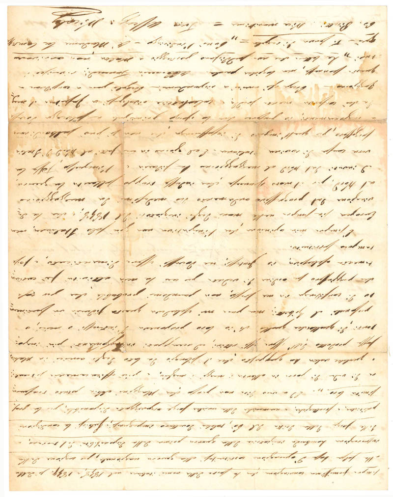 Lettera autografa firmata indirizzata ad un non meglio specificato “Emilio amico cariss.”. Nizza Marittima, 9 marzo 1853