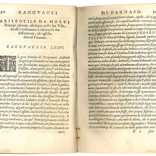 De’ ragguagli di Parnaso [...] centuria prima [-seconda]. In questa seconda impressione da molti errori diligentemente espurgata